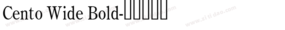 Cento Wide Bold字体转换